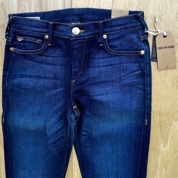 TRUE RELIGION BECCA TWISTED SEAM BOOTCUT Women’s Mid Rise Jeans sz 28 NWT - Picture 3 of 16